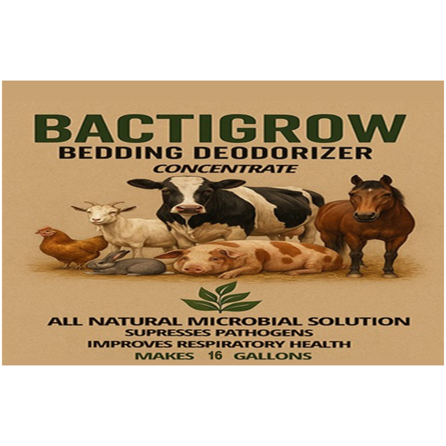Bactigrow Deodorizer concentrate makes 16 gallons